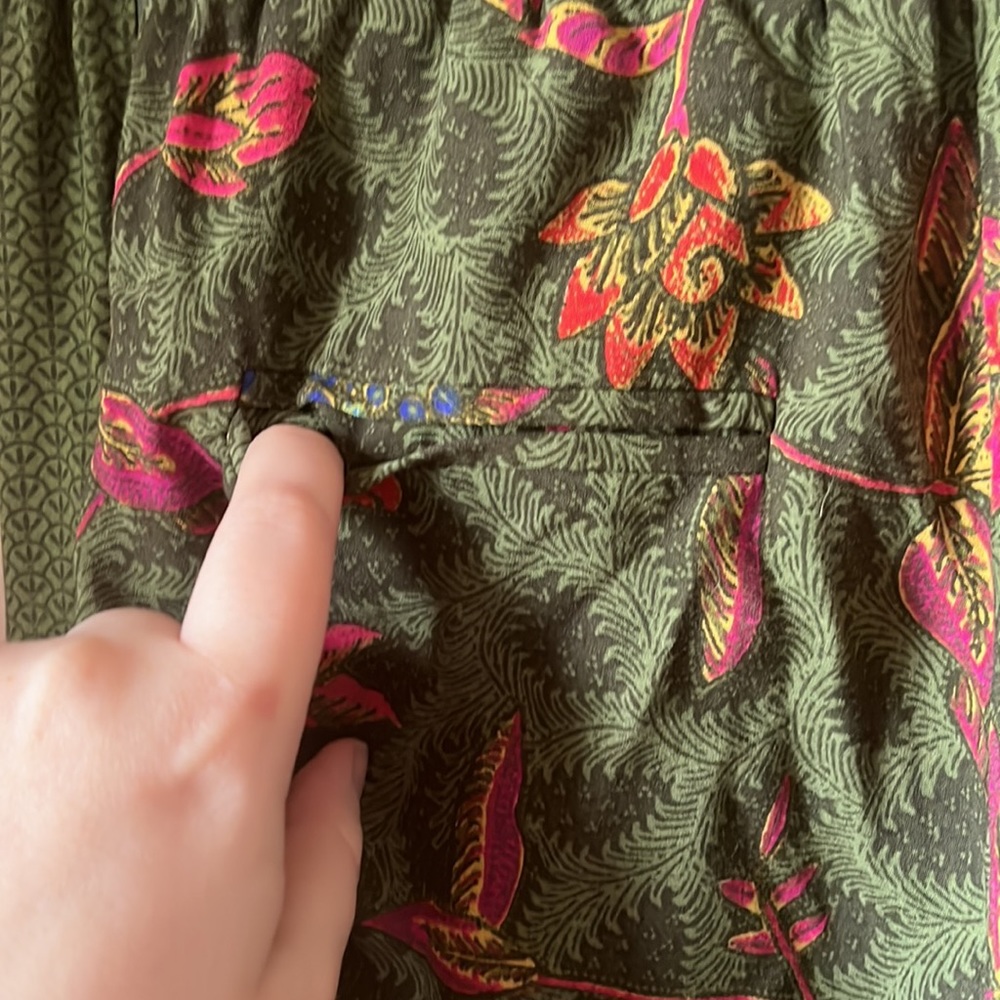 Anthropologie | Ett:Twa Boho “Schuyler” Green Floral Printed Pants Size XS - Picture 11 of 13